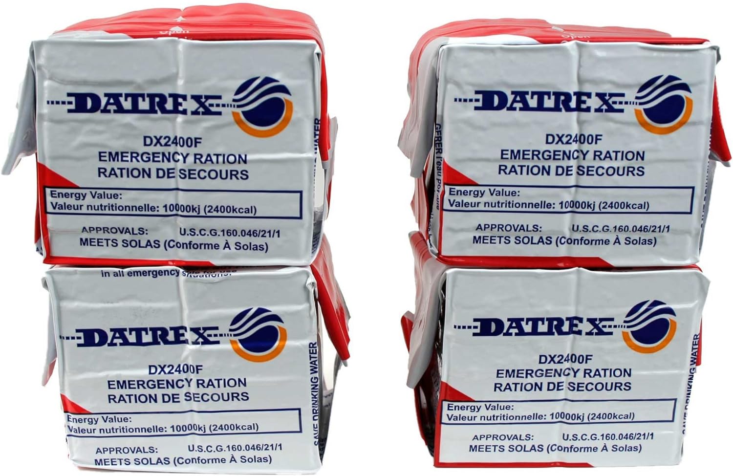 DATREX Emergency Food Ration Bars for Disaster or Survival, 2400 Calories per Pack of 12 Bars